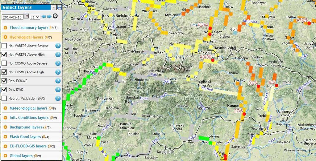 Plán manažmentu povodňového rizika v čiastkovom povodí Ipľa 135 EFAS Špecifickým zdrojom informácií je európsky povodňový varovný systém EFAS (European Flood Awareness System).