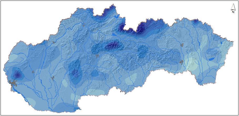 Plán manažmentu povodňového rizika v čiastkovom povodí Ipľa 153 Pre doby koncentrácie odtoku sú návrhové intenzity zrážok I100 a danej doby trvania odvodené metódou jednoduchého škálovania