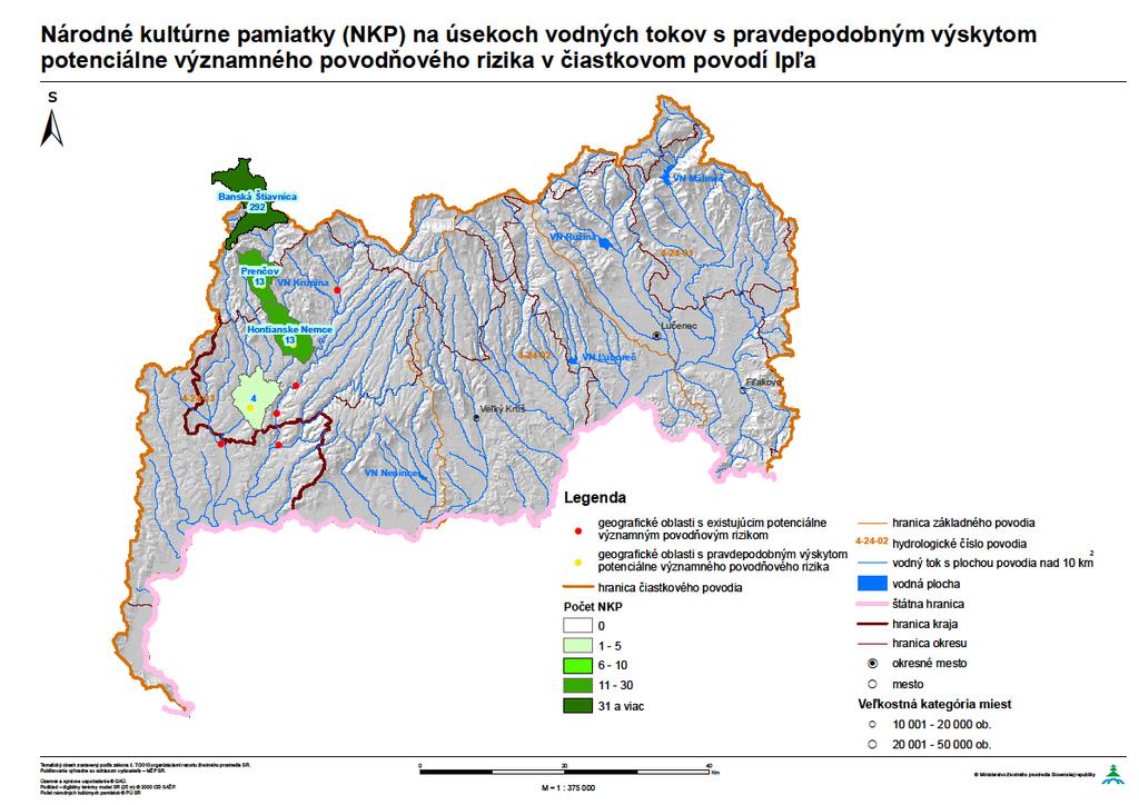 Plán manažmentu povodňového rizika v čiastkovom povodí Ipľa 22 Tab. 3.