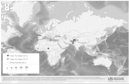 Polio now Χώρες που εξάγουν WPV Χώρες που κυκλοφορεί WPV/ VDPV Χώρες αυξημένου