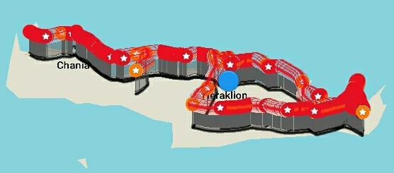 γραφημάτων κ.λ.π. Εικόνα 7: Επάνω: Παράθυρα πληροφοριών επί άξονα ΓΜ διπλού κυκλώματος και επί της γραμμής χάραξης των κυκλωμάτων. (εικόνες από Google Earth Pro, δεδομένα χάρτη: Google).