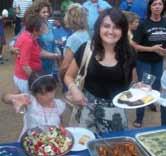 Νεα συλλογου (left) Presbytera Magdalene Paraskevaidis and her daughter. (right) Fr. Dimosthenis Paraskevaidis and Metropolitan Gerasimos. ANNUAL IKAROS BARBEQUE On Sunday, Sept.