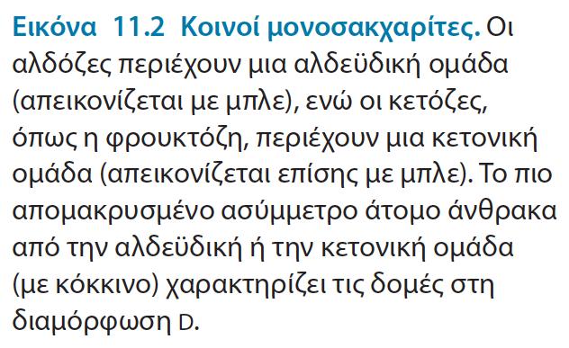 Πιο κοινά σάκχαρα: D-ριβόζη και δεοξυριβόζη (RNA/DNA)