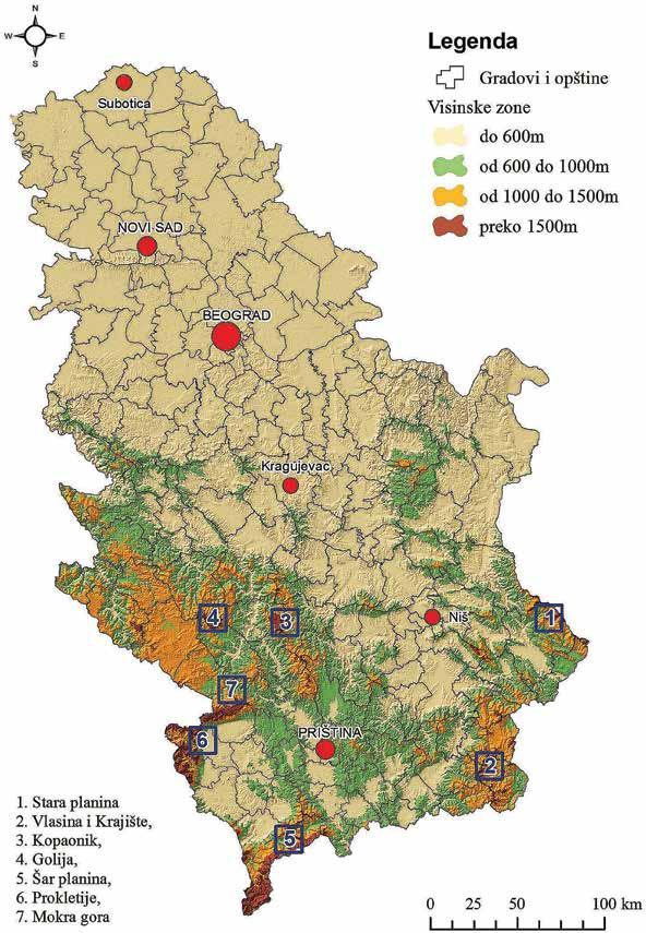 Приоритетна високопланинска подручја Србије План генералне регулације туристичког центра Голема река на Старој планини Извор: ИАУС, 2012 су сагледани природни услови и ресурси, иза чега следи