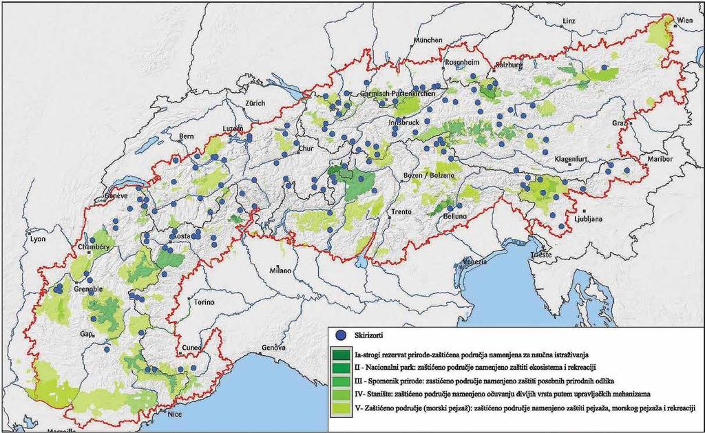 Усклађен развој туризма и заштите простора на алпском подручју Извор: www.bergfex.com; www.alparc.