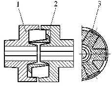 3) elementul elastic 3 sub formă de disc realizează legătura dintre semicuplajele şi prin intermediul bolţurilor 4 montate alternativ pe două semicuple. Fig.7.3 7.