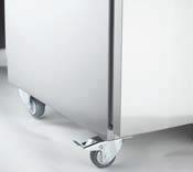 Dotki za GKv, GGv, BKv, GG, FKUv, GGU and TGS Podnožje s kolesi Kompaktno podnožje s kolesi je visoko 7 mm in omogoëa lažji transport aparata.