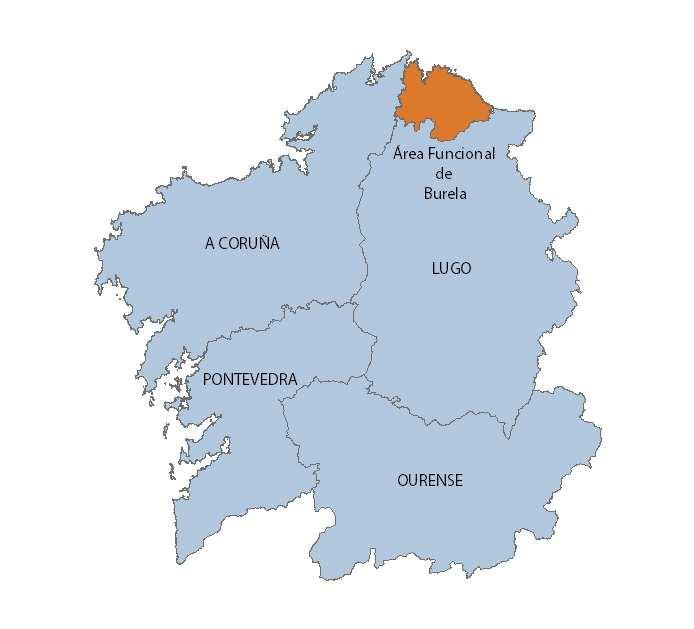 3.1 Modelo Territorial CONCELLO Área Población Burela 7,93 8.873 Cervo 77,82 4.775 Vicedo (O) 75,93 2.085 Ourol 142,00 1.272 Viveiro 109,34 15.705 Xove 89,15 3.601 Valadouro (O) 110,40 2.