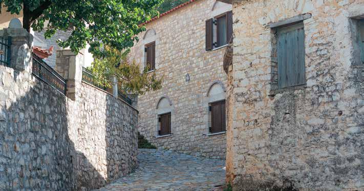 At the entrance of Sellas rises one of the bridges, while in the middle of the route to Karvouni, stands the other one, a fine bridge with two arches, built in the 1880s from the characteristic