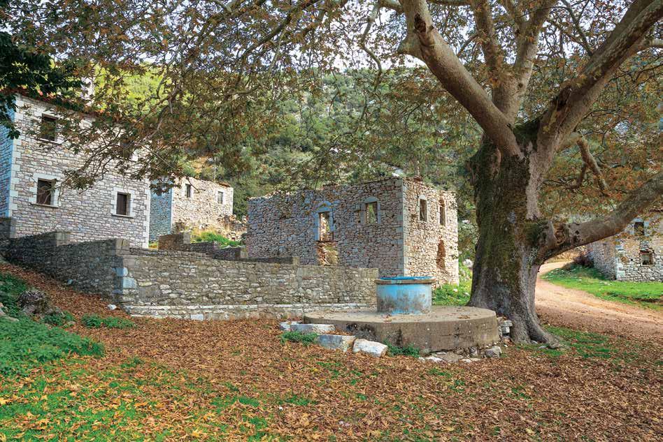 Ψηλά, στη Μάλη Η Μάλη, με την όμορφη μικρή πλατεία και το πηγάδι κάτω από τον αιωνόβιο πλάτανο. Mali, with its small square and well under the century-old plane tree.