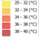 Slika 19: Karta najnižjih temperatur - ARSO Slika 20: Karta najvišjih temperatur