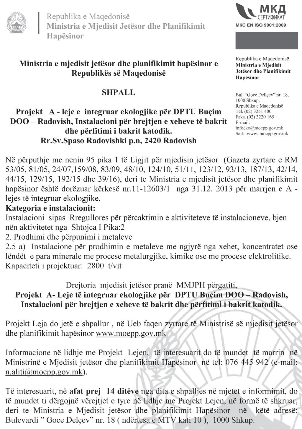 18 MARKETING Në bazë të nenit 158 të Ligjit për mbrojtje shëndetësore (Fl. Zyrtare e RM me nr.