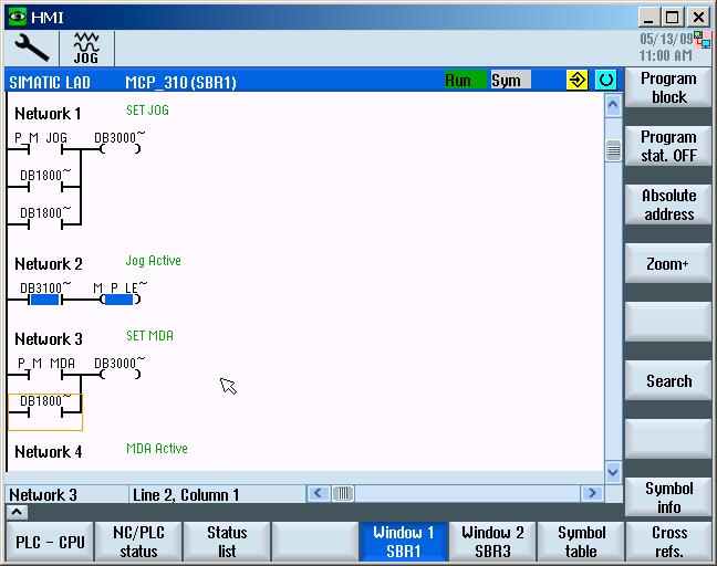 Ladder Viewer şi Ladder add-on (numai 828D) 16.2 Structura suprafeţei de operare 16.