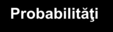 Probabilităţi = şansa ca un eveniment să aibă loc considerând toate rezultatele posibile Valoarea predictivă a probabilităţii: Reflectă ce ar trebui să se întâmple şi nu ce o să se întâmple efectiv