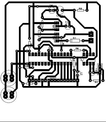 شکل 4-2 PCB مدار تاکومتر تا این مرحله فقط به طراحی مدار پرداختیم در ادامه در چند سطر نحوه ساخت آن به صورت عملی و مدار تکمیل شده را در شکل نشان خواهیم داد.