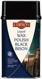 Φινίρισμα - Κερί LIQUID WAX POLISH BLACK BISON Ένα μίγμα από φυσικά κεριά και Carnauba, Δίνει μεγάλη αντοχή στα σημάδια από νερό και τις δαχτυλιές.