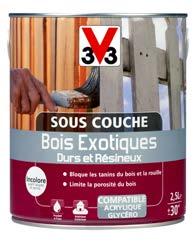 Αστάρια SOUS-COUCHE AVANT LASURE BOIS EXOTIQUE Αστάρι νερού για εξωτικό ξύλο 6-7 Aστάρι για εξωτικό ξύλο, εγγυάται την πρόσφυση και ενισχύει την απόδοση των βερνικιών εμποτισμού σε ρητινούχα εξωτικά