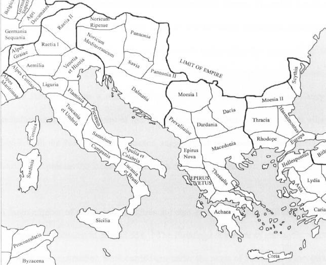 1.2 Topografia e Epirus Nova në hartat historike antike vendosur brenda kufijve gjeografikë bashkëkohorë të Shipërisë.