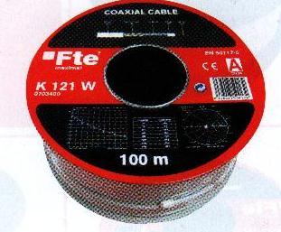 Μονηέλο K121W Δζωηεπικόρ Αγωγόρ (mm) 0,8 CCS Γιάμεηπορ Γιηλεκηπικού (mm) 3,8 Σαινία Al/Pet/Al Πλεξούδα Al Θωπάκιζη (db) (30-900MHz) >85 Δξωηεπικό Πεπίβλημα Λεπθό PVC