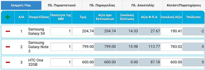 πραγματικό υπόλοιπο του είδους μετά από κλήση στον application server (εάν η επικοινωνία μεταξύ Pylon