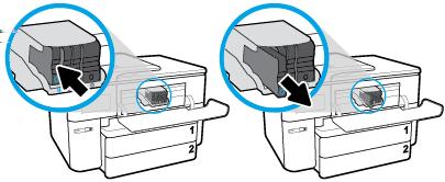 Βεβαιωθείτε ότι ο εκτυπωτής είναι ενεργοποιημένος. 2. Ανοίξτε τη θύρα πρόσβασης των δοχείων. ΣΗΜΕΙΩΣΗ: κινείται.