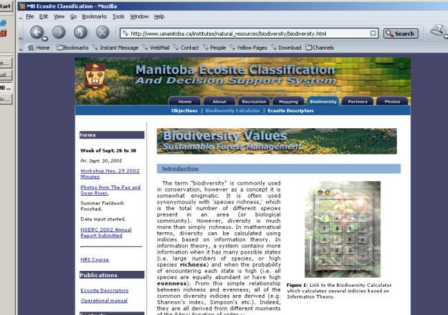 ca/institutes/natural_resources/biodiversity/biodiversity.html Anda akan paparan berikut di skrin. Langkah 2.