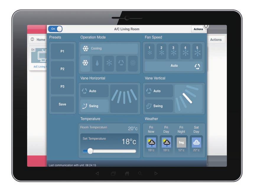 The air conditioning app // MELCloud (διεπαφή WiFi) Το MELCloud είναι μια λύση με βάση το Cloud για τον έλεγχο του κλιματιστικού είτε τοπικά είτε απομακρυσμένα με ηλεκτρονικό υπολογιστή, tablet ή