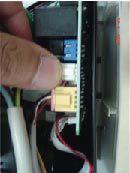 Caution: When you separate the connector, pull pressing the locking button.