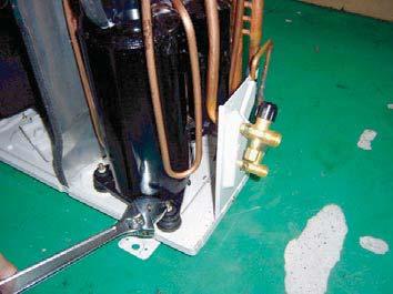 no refrigerant remained in the unit.