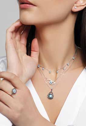 Plating with blue stones Rhodium Plating with