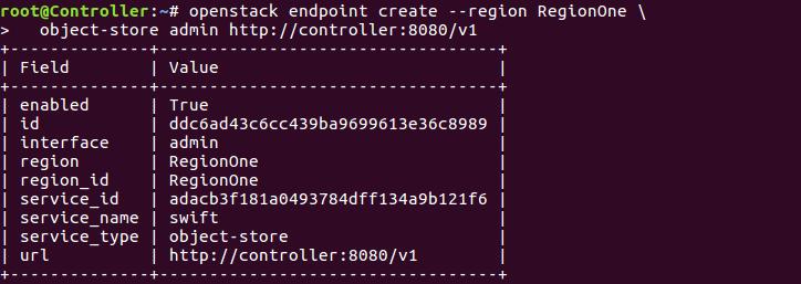 directory root@controller:~# mkdir /etc/swift Proxy service configuration file root@controller:~#curl -o