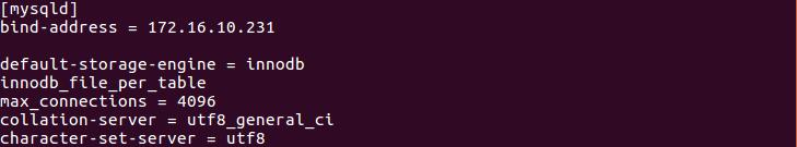 4.5.1 Εγκατάσταση πακέτων στον Controller node root@controller:~# apt install mariadb-server python-pymysql Δημιουργία και παραμετροποίηση του αρχείου /etc/mysql/mariadb.conf.d/99-openstack.