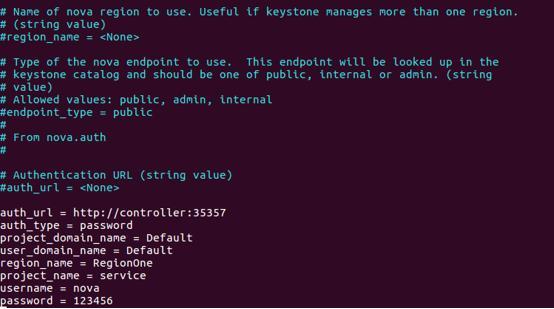 auth_type = password project_domain_name = Default user_domain_name = Default