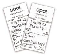 Εισιτήρια Opal για μετακινήσεις μονής διαδρομής Τα εισιτήρια Opal μονής διαδρομής και τα εισιτήρια Opal μονής διαδρομής λεωφορείου διατίθενται μόνο ως εισιτήρια μιας χρήσης στο δίκτυο της Opal για