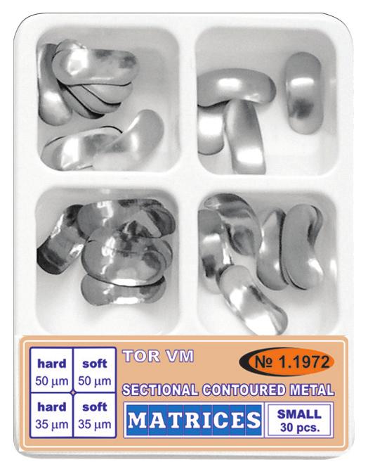 small ή large - Τιμή: 16,00 Starting Kit of Sectional Matrices + Ring Κωδ.: 1.298 (soft) Κωδ.: 1.298 (hard) 50 τεμ.