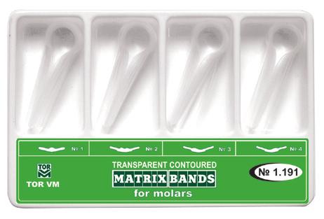 090(2) 30 τεμ. - Τιμή: 4,50 Transparent Contoured Matrices for Molars Bilateral Κωδ.