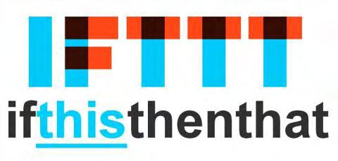5.2 Χρήση IFTTT και Particle Οι πλατφόρμες που χρησιμοποιήσαμε είναι ανοιχτού κώδικα ( open source) και συνεργάζονται μεταξύ τους. 5.2.1 IFTTT Το IFTTT είναι μια web-based εφαρμογή, η οποία παρέχεται δωρεάν στο χρήστη και του επιτρέπει να δημιουργεί αλυσίδες, με χρήση απλών κανόνων, τις οποίες αποκαλεί «συνταγές».