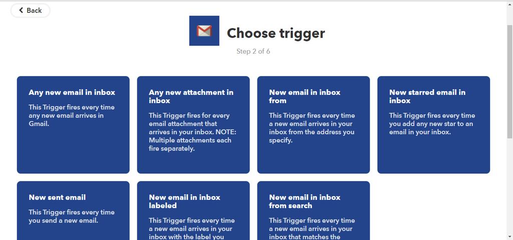 6. Εικόνα 5.35:Επιλογή ενεργοποιητή (trigger) στο IFTTT Τώρα πρέπει να εισέλθουμε στην κατάσταση αναζήτησης.