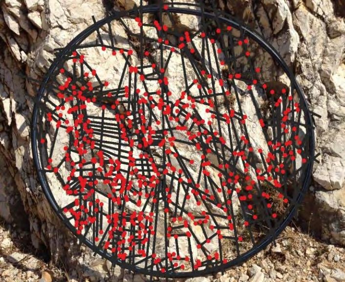 27: Κυκλικό παράθυρο εφαρμογής στα 140 μ της B.North αριστερά και στα 161.20 μέτρα δεξιά. Παρατηρείται αλλαγή πυκνότητας εντός λίγων μέτρων,.