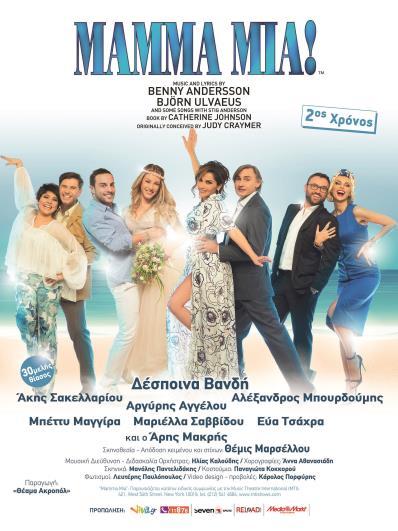 ς Αρχαίας Ολυμπίας. 12 Ιουλίου (Θέατρο Φλόκα) 9:15 μ.μ. : ΜΑΜΜΑ ΜΙΑ (Μιούζικαλ) των Benny Andersson, Bjorn Ulvaeus & Catherine Johnson Απόδοση κειμένου-στίχων-σκηνοθεσία: Θέμις Μαρσέλλου MAMMA MIA πώς ν αντισταθώ ΞΑΝΑ!