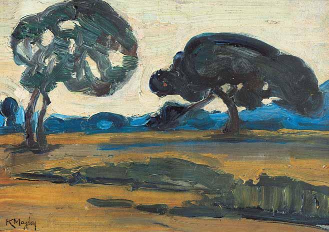 7 Κωνσταντίνος Μαλέας (1879-1928) Αυγή στην Γλυφάδα υπογεγραμμένο κάτω αριστερά: Κ.
