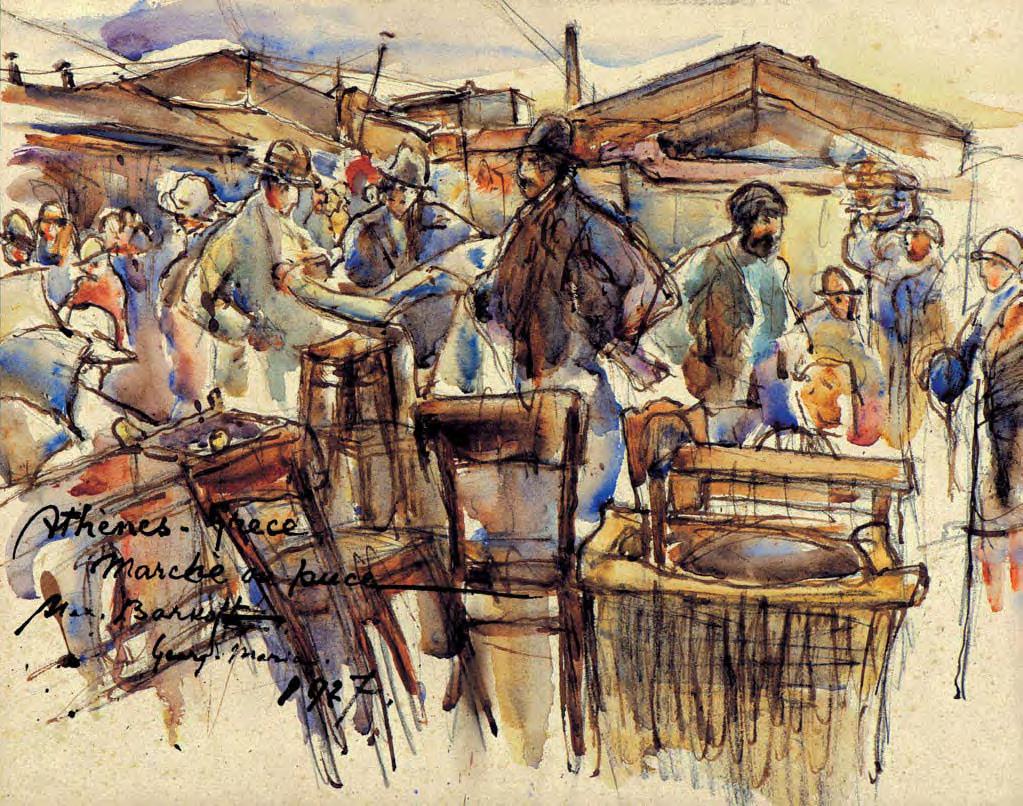 24 Alexandre Barkoff (1870-1942) Το Γιουσουρούμ υπογεγραμμένο και χρονολογημένο κάτω αριστερά: Athènes -Grece / Marchè au puce / Alex.