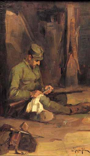 31 Απόστολος Γεραλής (1886-1983) Παραμονή επίθεσης υπογεγραμμένο