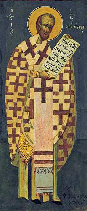 40 Φώτης Κόντογλου (1895-1965) Ο Άγιος Ιωάννης ο Χρυσόστομος υπογεγραμμένο και χρονολογημένο