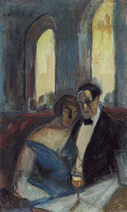 45 Μίμης Βιτσώρης (1902-1945) Ζευγάρι [π. 1925] υπογεγραμμένο πάνω αριστερά: M. VITSORI λάδι σε μουσαμά, 122 x 75 cm.
