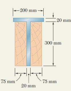 مثال 8 : تیز مزکب اس فوالد و چوض تحت اثز لنگز خمطی M=50KN.m مفزوؼ است. اگز مذوی االستیسیته فوالد 200Gpa و مشذوی االستیسشیته چشوض 12.5Gpa باضشذ.