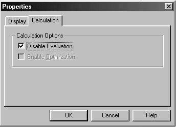 disponibilă în pagina Calculation din fereastra de dialog (figura 4.9) activată cu ajutorul comenzii Properties din meniul Format.