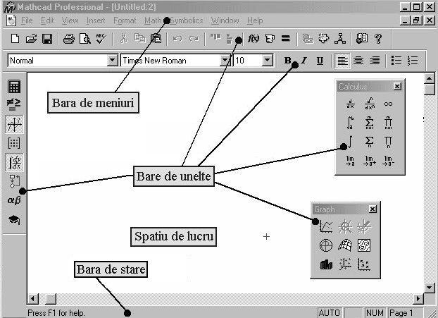MATHCAD - proiectare interactivă şi prelucrarea datelor experimentale CAPITOLUL 2 CONŢINUTUL UNUI PROGRAM 2.1.