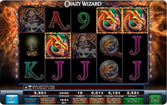 3.1.4 CRAZY WIZARD / ΜΠΟΝΟΥΣ / ΔΩΡΕΑΝ ΠΑΙΧΝΙΔΙΑ Τρία ή περισσότερα διασκορπισμένα σύμβολα (ανεξάρτητα από τη θέση στους κυλίνδρους ή στις γραμμές αποδόσεων) δίνουν παιχνίδια μπόνους σύμφωνα με το