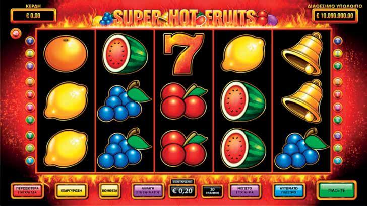 5.5.2 SUPER HOT FRUITS / ΚΑΝΟΝΕΣ ΠΑΙΧΝΙΔΙΟΥ 3, 4 ή 5 διαδοχικά σύμβολα